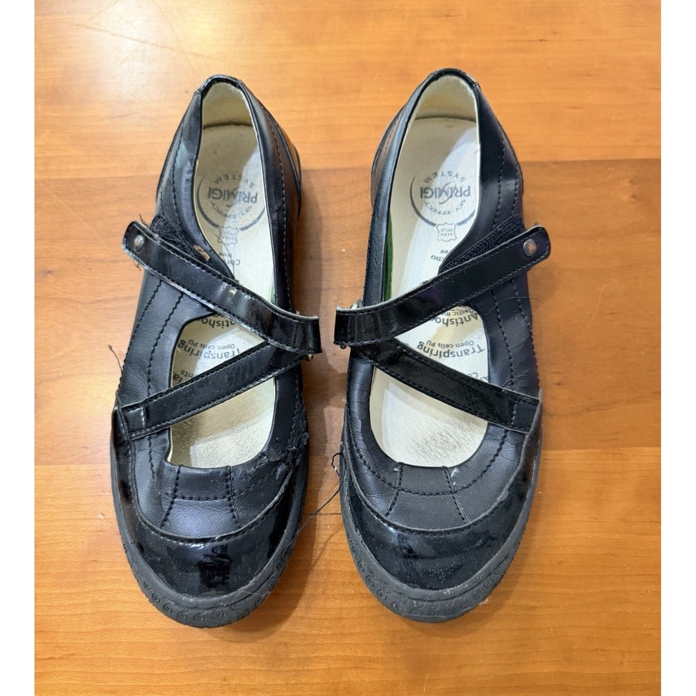 Primigi Girls Black Mary Jane Flats Strap Round Toe Rubber Sole US Size 1